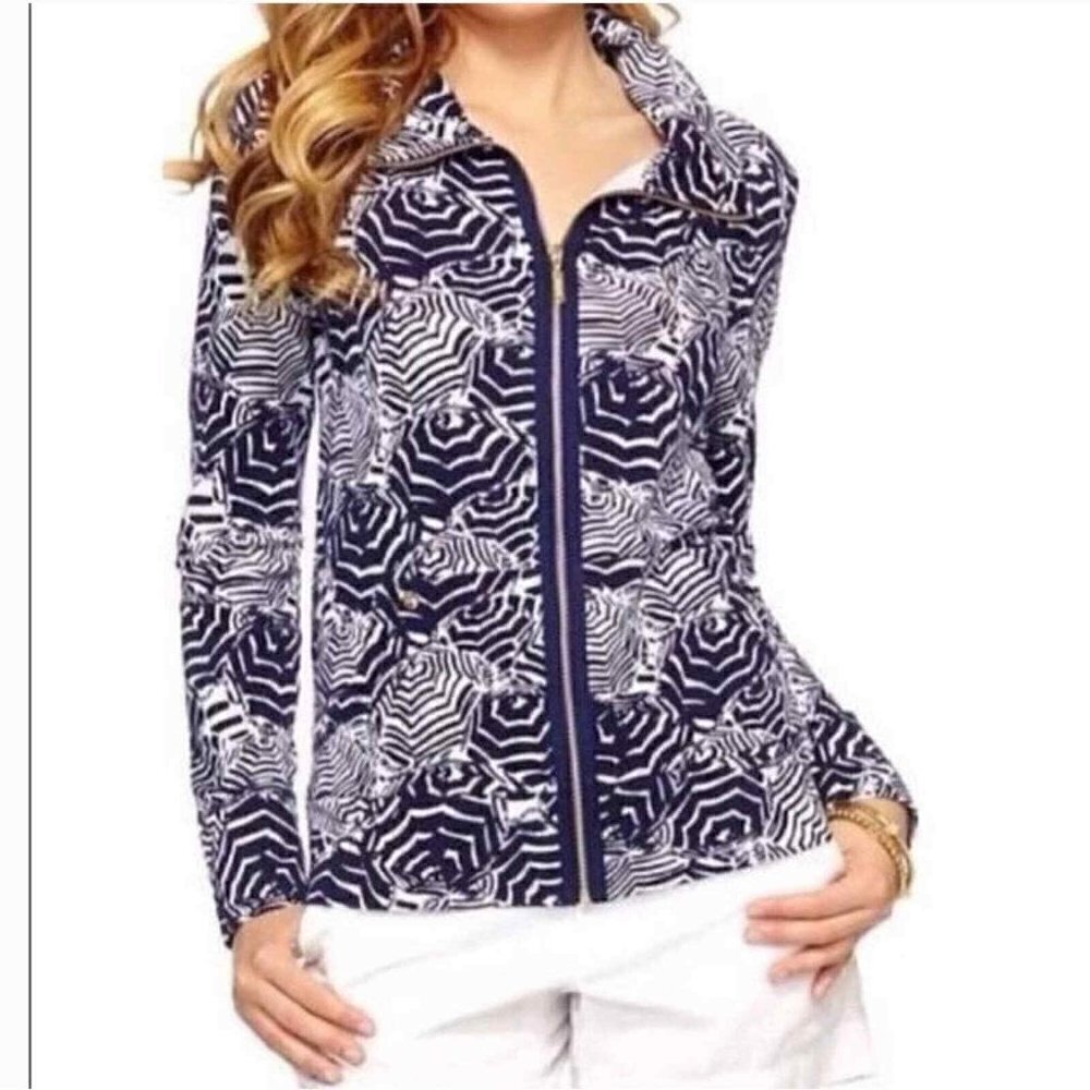 Lilly Pulitzer Leona terry zip up jacket